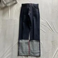 291295オム ロールアップ デニム 44 赤耳 パッゾ 濃紺 vintageのサムネイル