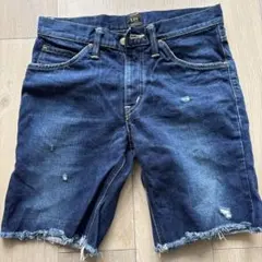 Lee BEAMS デニムショートパンツ ダークブルー