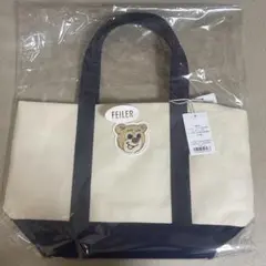 フェイラー オールドテディワッペントートバッグ(小)WEB限定アイボリー