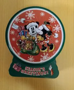 ミッキーとミニー スノードーム型空き缶