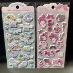 ジュエルマシュマロステッカー サンリオ ２枚セット ① マシュマロシール