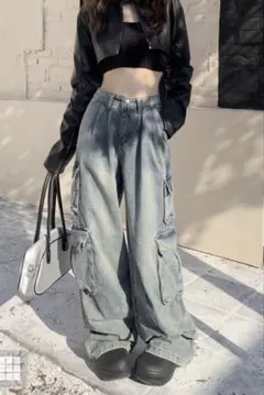 GRL グレイル カーゴワイドデニムパンツ at2462 Mのサムネイル