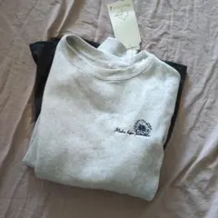 新品 ロゴス フリル グレー スウェット トレーナー 防寒 裏起毛 値下げ LL