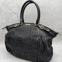 COACH Madison Gathered 2way black 9184 - メルカリ