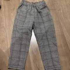 チェック柄ウエストゴムパンツ