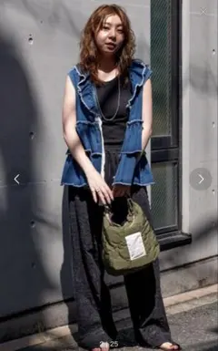 【フリークスストア】デニムフリルティアードベスト