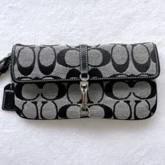 コーチ シグネチャー クリップデミ ミニポーチ 美品