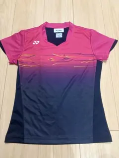 YONEX ヨネックス ゲームシャツ ピンク ネイビー Sサイズのサムネイル