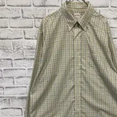 ブルックスブラザーズ長袖シャツ！オレンジチェックL 0422