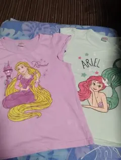 ディズニープリンセスTシャツ2枚セット
