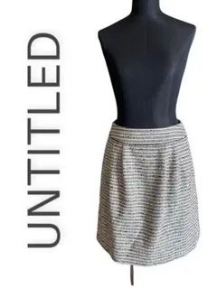 UNTITLED ツイードタイトミニスカート　S