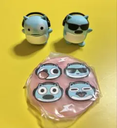 ブルーハムハム 3点セット フィギュア　ラバーコースター