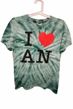 GILDAN I ❤️ AN Tシャツ タイダイ染め
