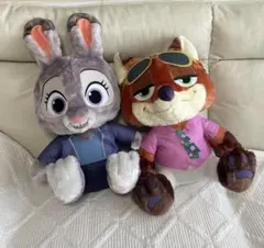 ズートピア2 スーパーラージぬいぐるみ ジュディ ニック セット