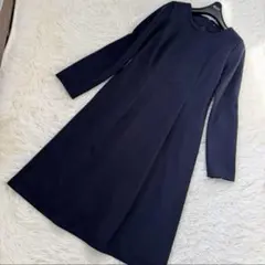 極美品　マルティニーク　千鳥格子バックタックブラウスワンピース リボン付　F 極美品 マルティニーク 千鳥格子バックタックブラウスワンピース