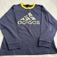 adidas 長袖カットソー ネイビー/イエロー150センチ