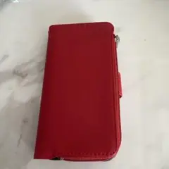 iPhone14Pro 赤 手帳型ケース カードポケット付き