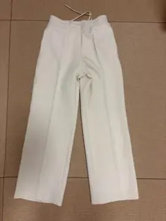 UNIQLO タックワイドパンツ S オフホワイト