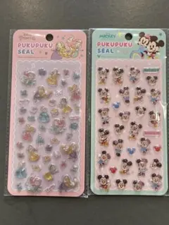 ディズニー ぷくぷくシール 2シートセット