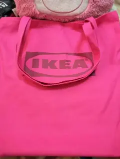 IKEA トートバッグ ピンク コットン製のサムネイル