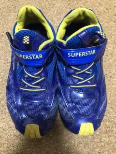 SUPERSTAR スニーカー 青色 マジックテープつき　20.0cm EE
