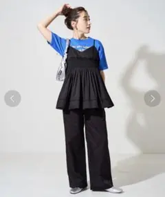 FREAK'S STORE インドシャーリングキャミチュニック　ブラックのサムネイル