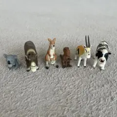 動物 フィギュア 6体セット ミニチュア カプセルトイ　しゃくれ