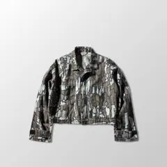 Walls カモ柄 クロップド ワークジャケット USA製 Lサイズ 古着　迷彩のサムネイル
