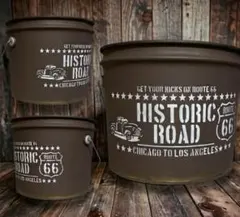 リメイクペール缶『ルート66 カリフォルニア』鉢入れ プランター 多肉