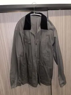 【新品未使用】GU グレー ジャケット コーデュロイ襟