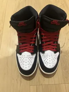 また値下げ！94年復刻Nikeエアジョーダン1つま黒カスタム サイズ8 ボロ