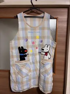 リサとガスパール エプロン チェック柄のサムネイル