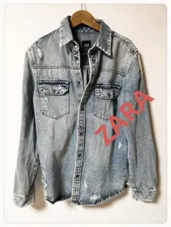 ☘️P1☘ZARA ダメージ シャツジャケット S