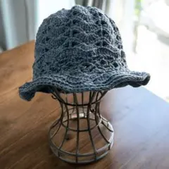 デニムレーシーバケットハット ヴィンテージブラック