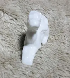 馬　白馬　陶器　置物