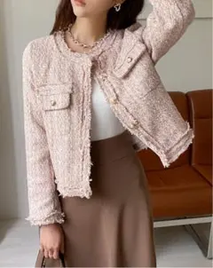 DHOLIC ツイードジャケット　ピンク