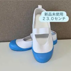 新品未使用 上履き 23.0センチ ホワイト/ブルー