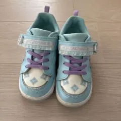 アナと雪の女王 キッズシューズ 水色　18cm