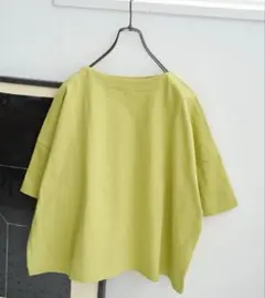 ★美品★ フリークスストア　ボートネック バスク 半袖 Tシャツ　イエローのサムネイル