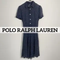 ★POLO RALPH LAUREN 絹100% シルクワンピース ドット 水玉