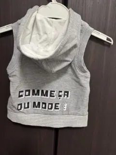 COMME CA DU MODE フード付きベスト　80