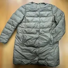 無印良品　ロング丈　フェザーダウンジャケット　カーキブラウン　レディース　XL