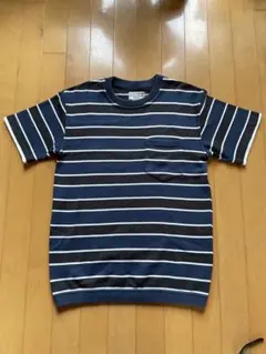 ウエストライド ボーダー半袖ニットのサムネイル