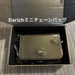 Darich エナメル ブラック ショルダーミニバッグ