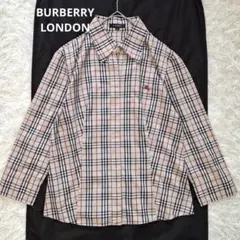 美品✨️バーバリーロンドン ノバチェックシャツ ホース刺繍 ベージュ Lサイズ