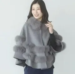 COACH フード付き ポンチョ ケープコート - メルカリ