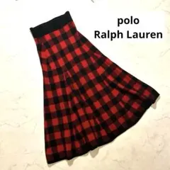 【新品】polo Ralph Lauren チェックスカート　レッド　ブラック