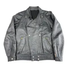 値下げ！レザージャケット ダブルライダース ブラック 本革　牛皮　M ビンテージ