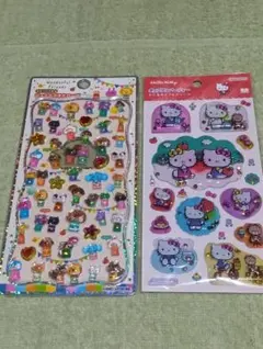 正規品わたあめカプセルシールキティ&正規品プチドロップワンダフルフレンズ