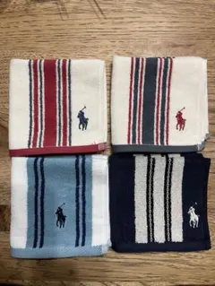 新品 RALPH LAUREN 刺繍タオルハンカチ ４枚セット　2